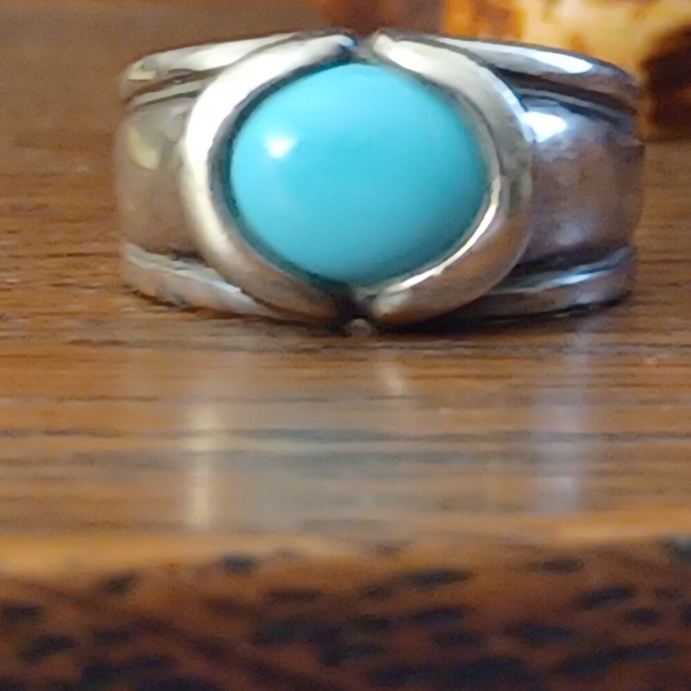Turquoise sterling silver ring